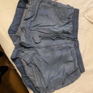 Denim colored shorts